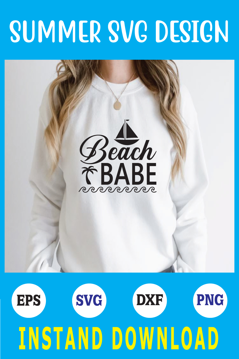 beach babe svg design pinterest preview image.