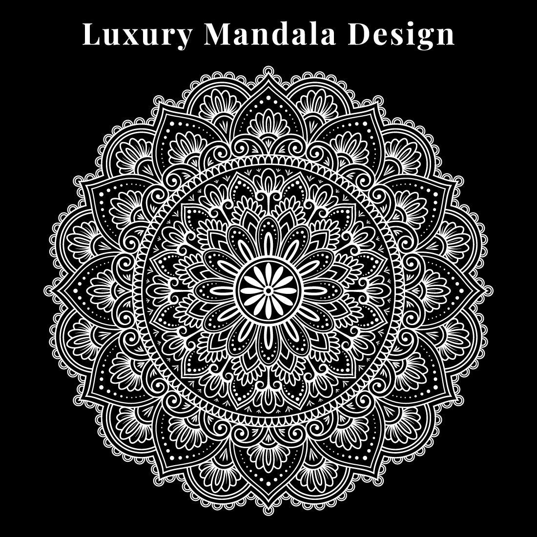 Luxury Mandala Design Template patterns for any kind of festival preview image.