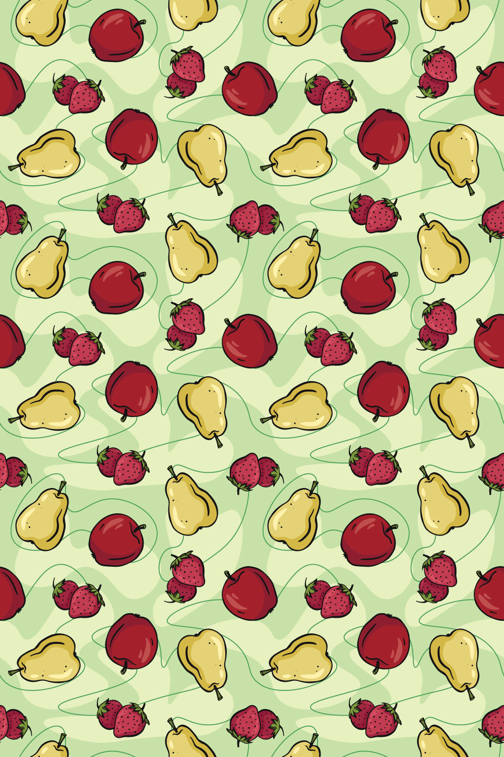 Fruit set: Patterns & Elements pinterest preview image.