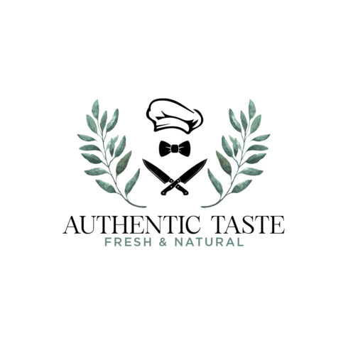 Authentic Taste Food Logo Design cover image.