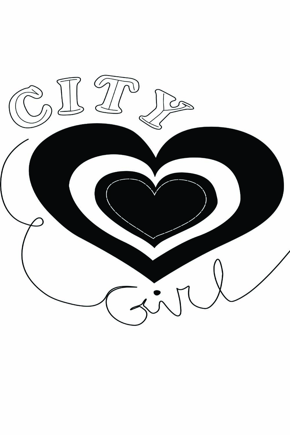 Heart for girl T Shirt pinterest preview image.