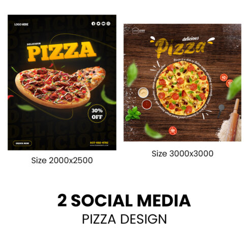 Social Media Pizza Design cover image.
