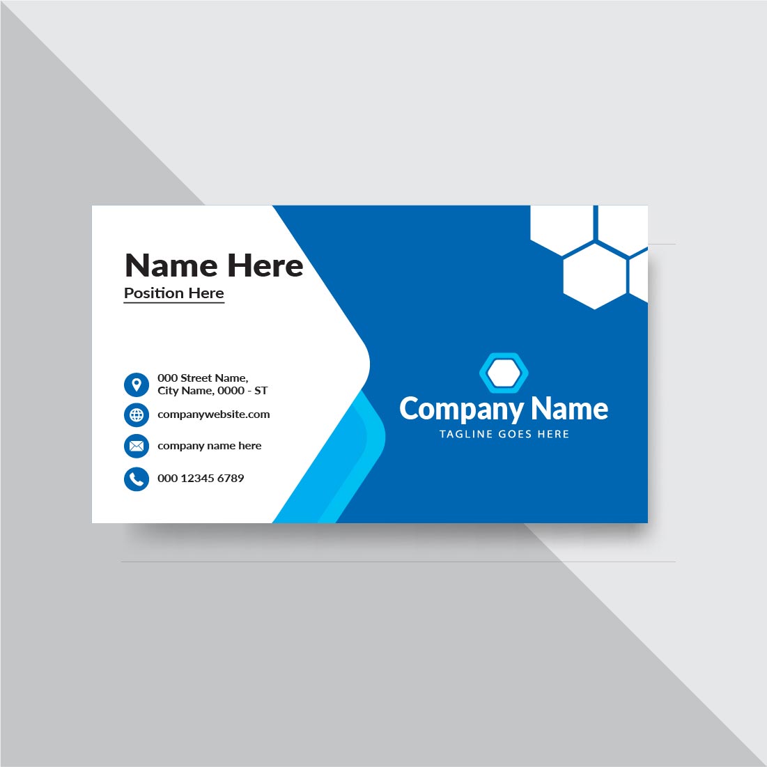 Business Card Design Template preview image.