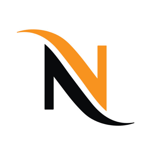 Modern Minimalist Letter N Logo Template cover image.