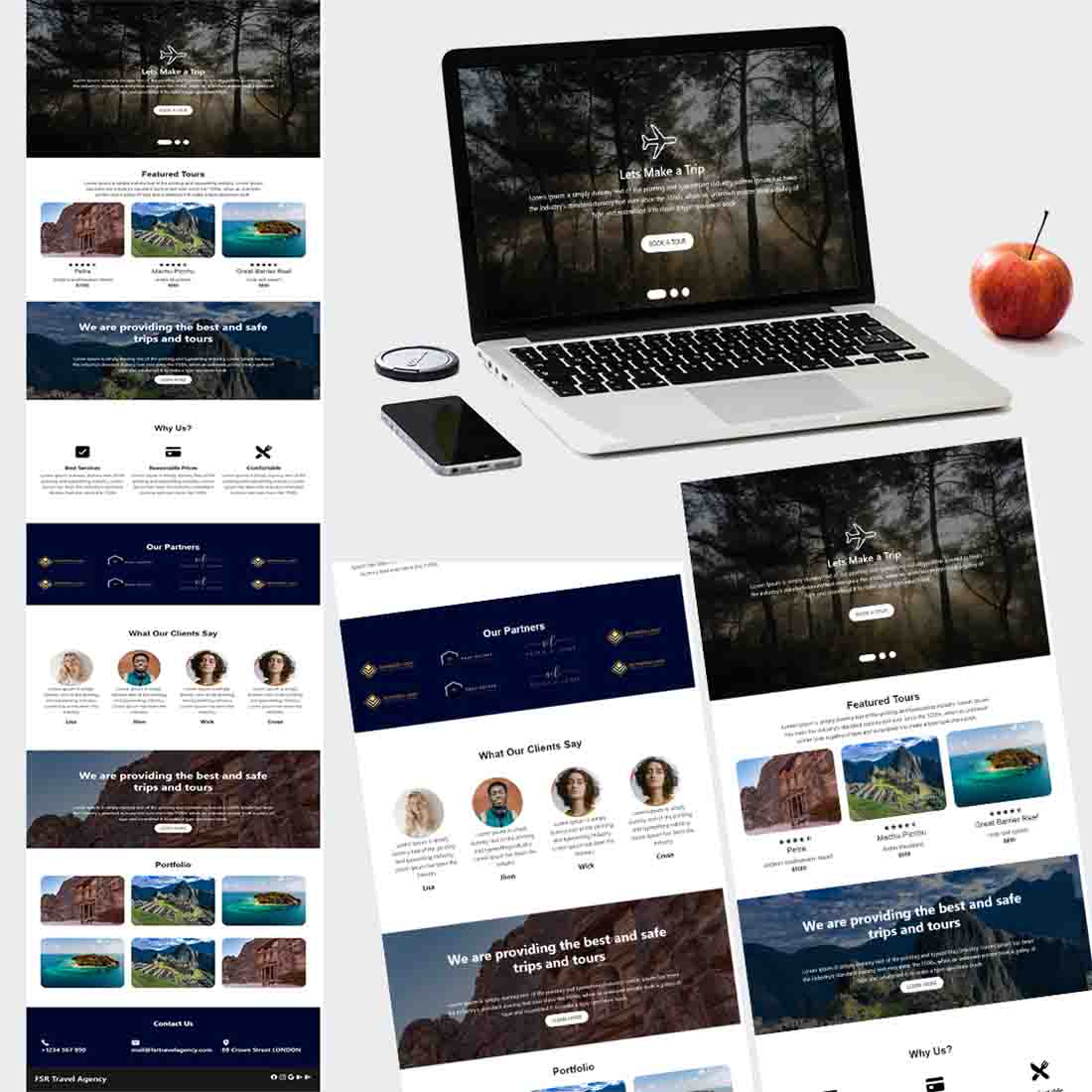 HTML Template for Travel & Agency preview image.
