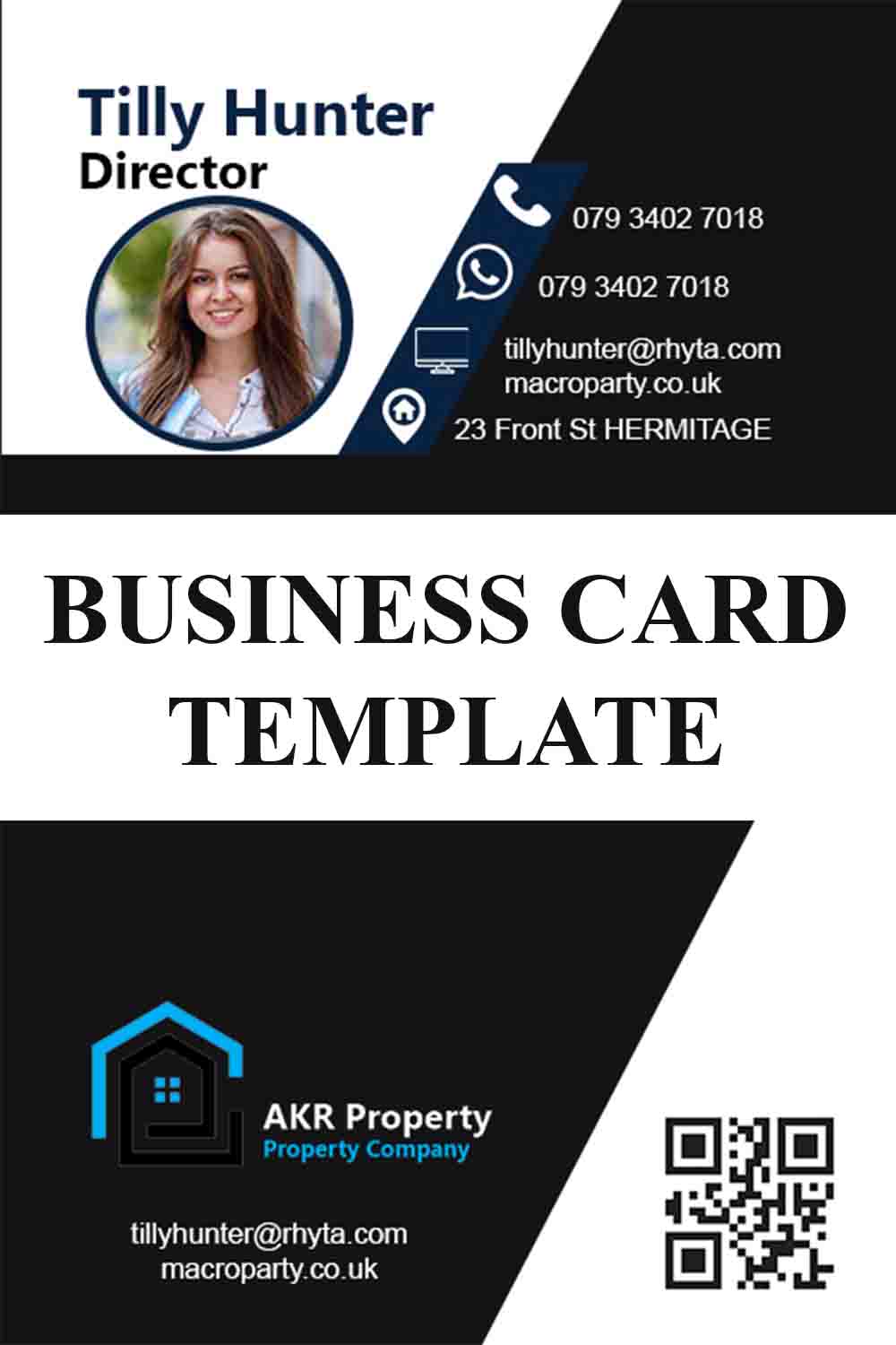 Business Card Templates pinterest preview image.