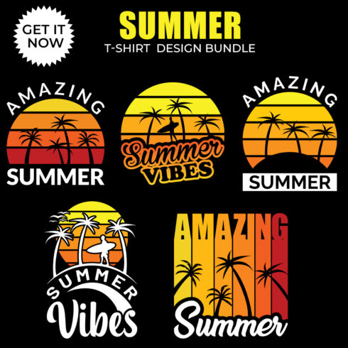 10 creative Summer t shirt design bundle creative t shirt design bundle 10 summer t shirt bundle t shirt template cover image.