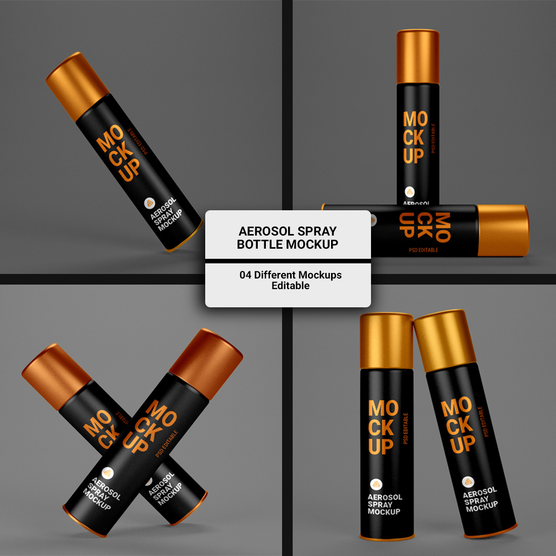 PSD aerosol spray bottle mockups preview image.