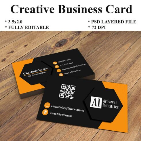 Professional Visiting Card Template cover image.