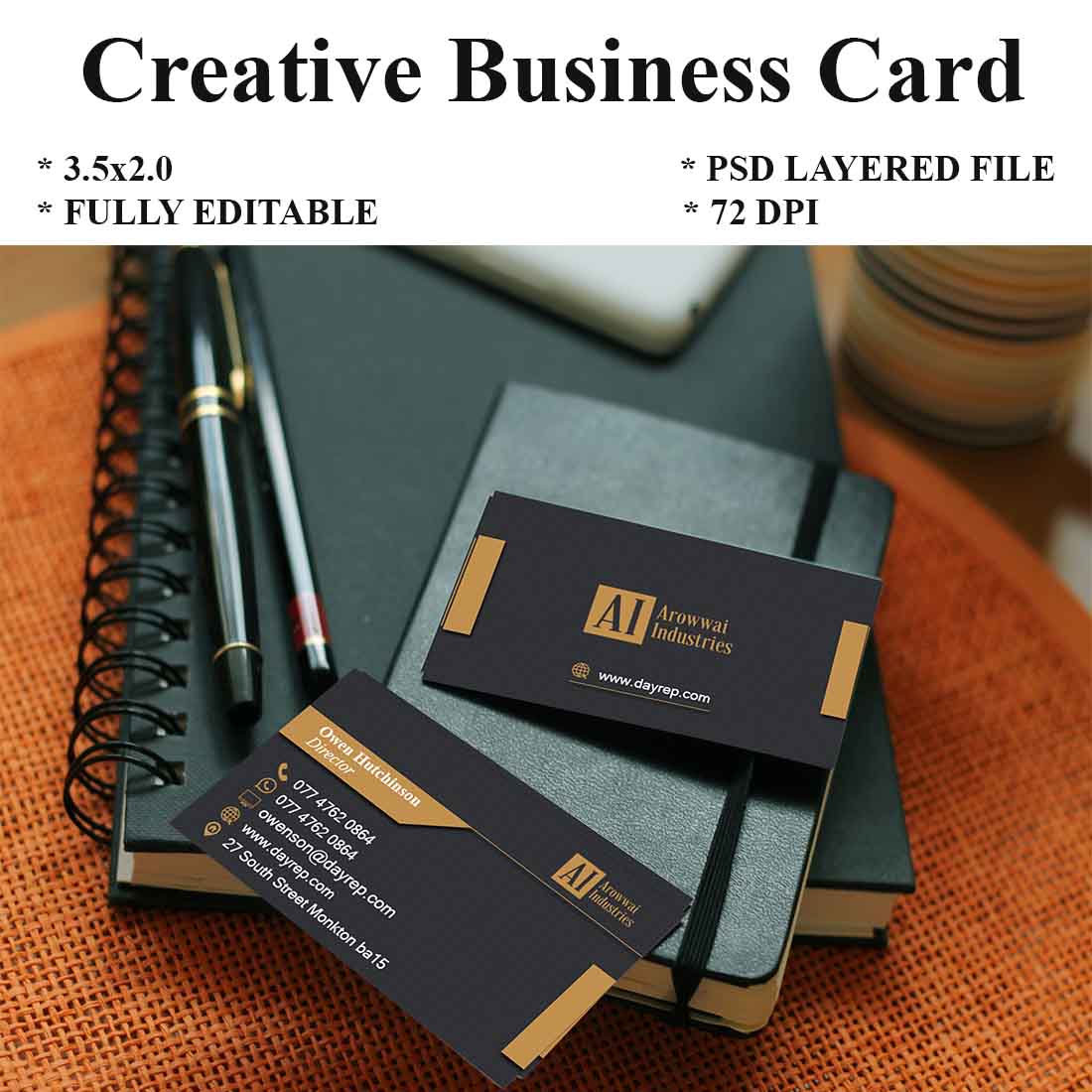 Visiting Card Template - Business Card preview image.