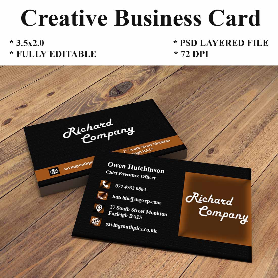 Business Template Cards preview image.