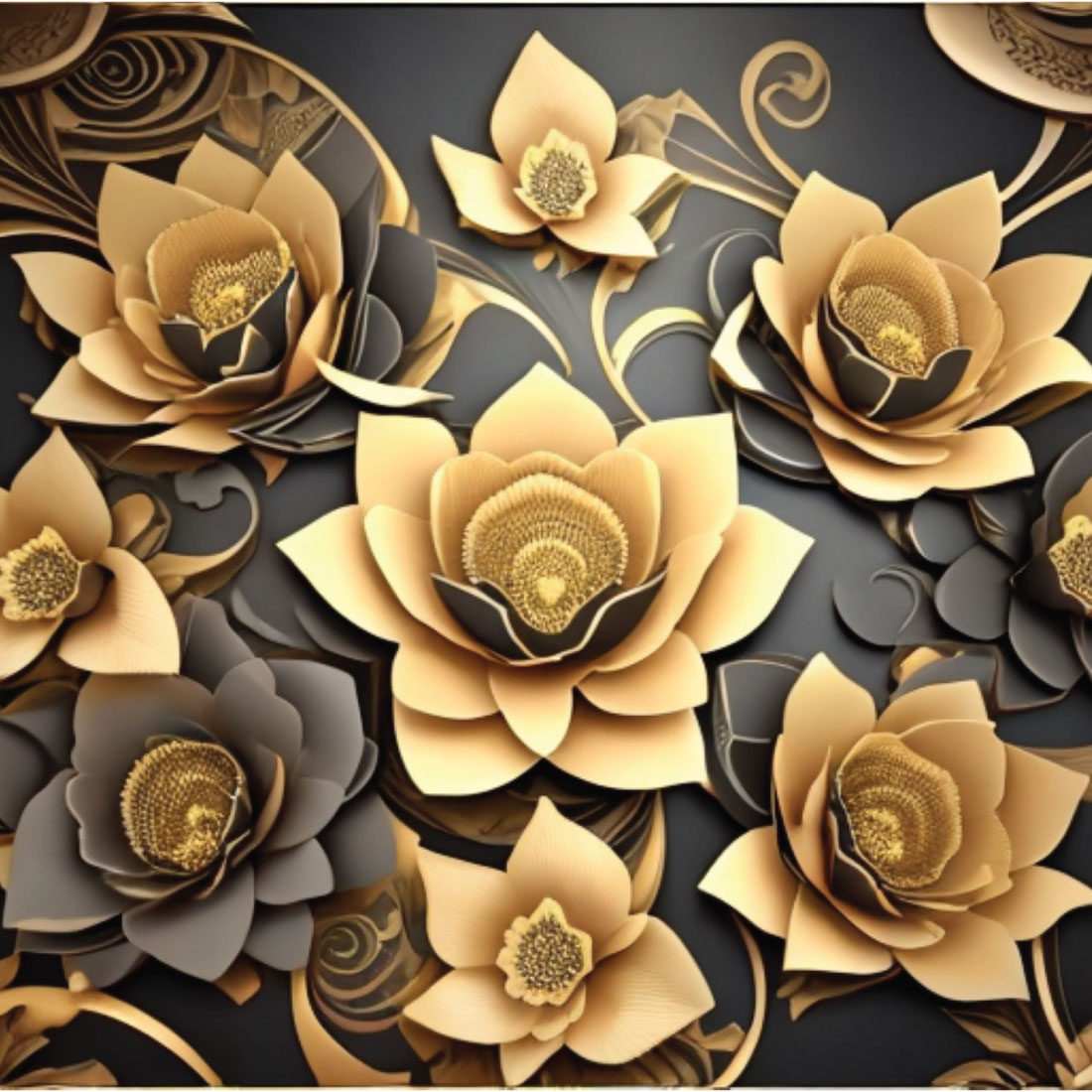 70+ Plus Luxury Black and Golden Background Wallpaper for 7$ only preview image.