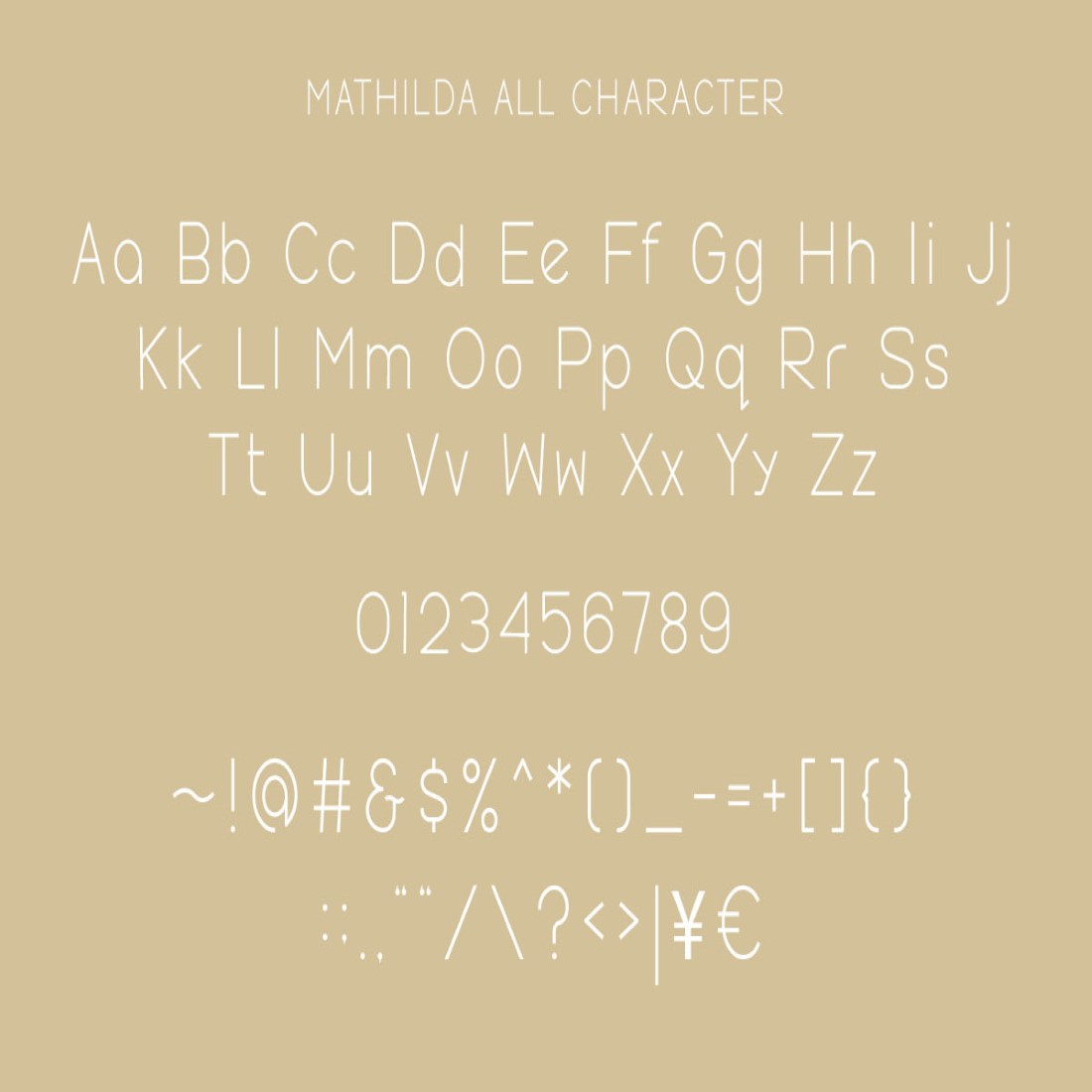 Mathilda Elegant Sans Serif Font preview image.