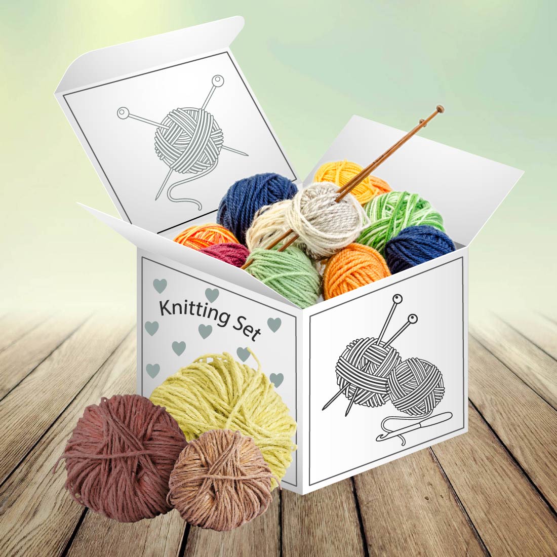 Knitting and Crochet Vector Set preview image.