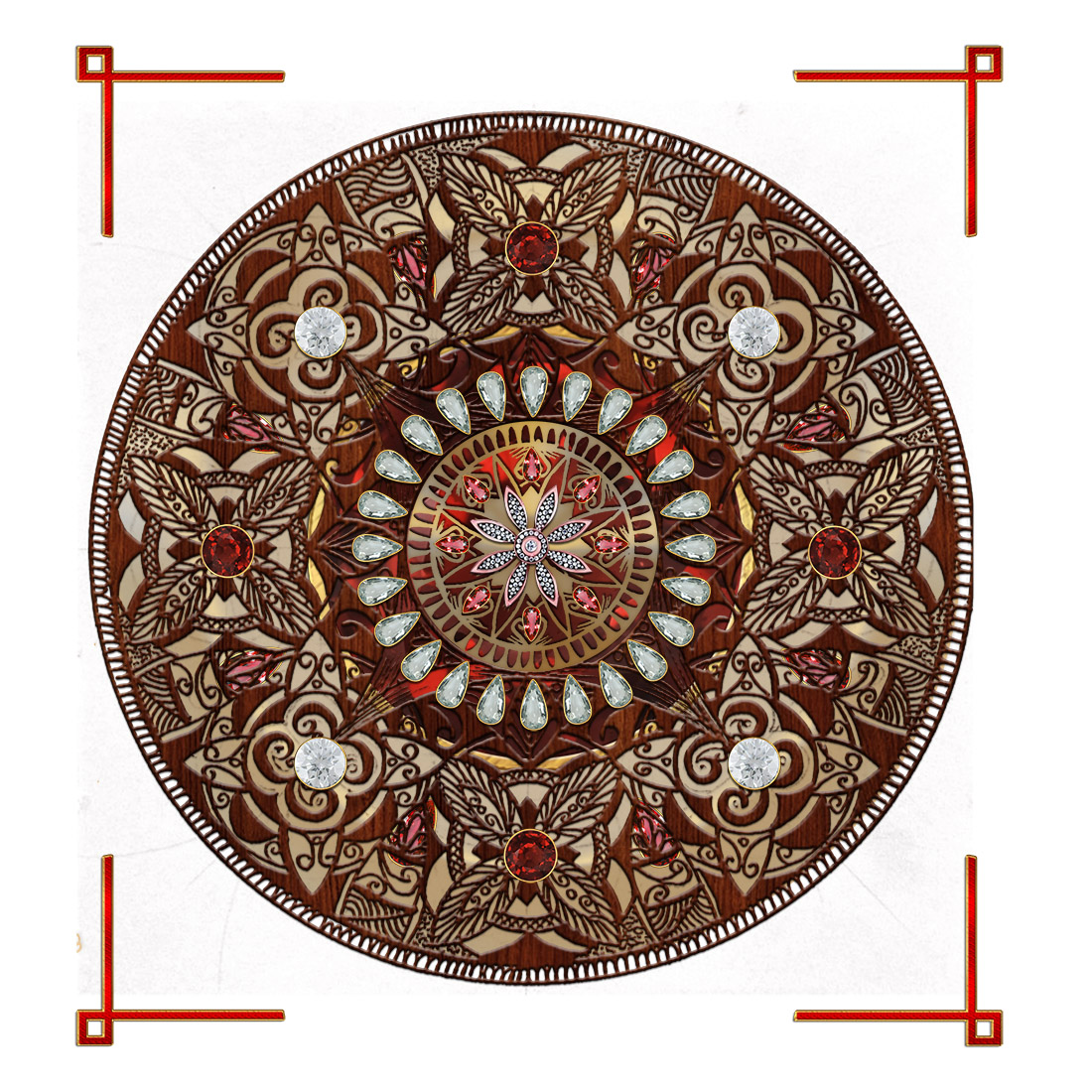 Beautiful Layered Mandala 100% Editable cover image.
