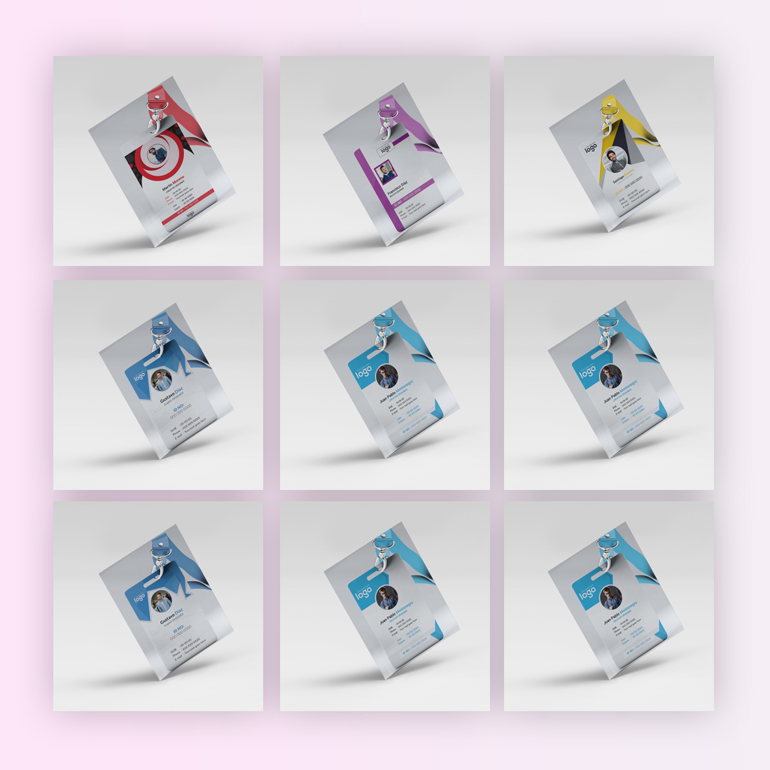 10 Print Design Multi Purpose id card Bundle cover image.