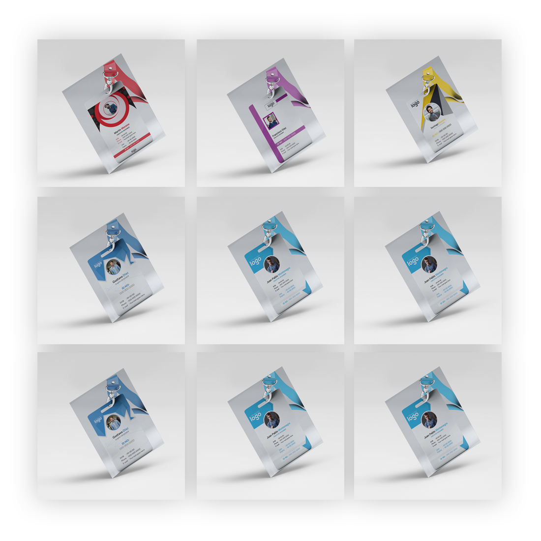 10 Print Design Multi Purpose id card Bundle preview image.