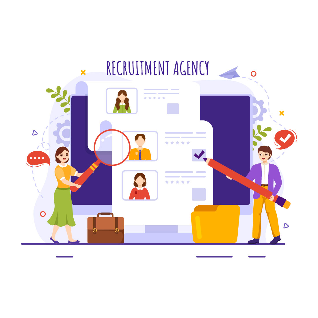 15 Recruitment Agency Illustration preview image.