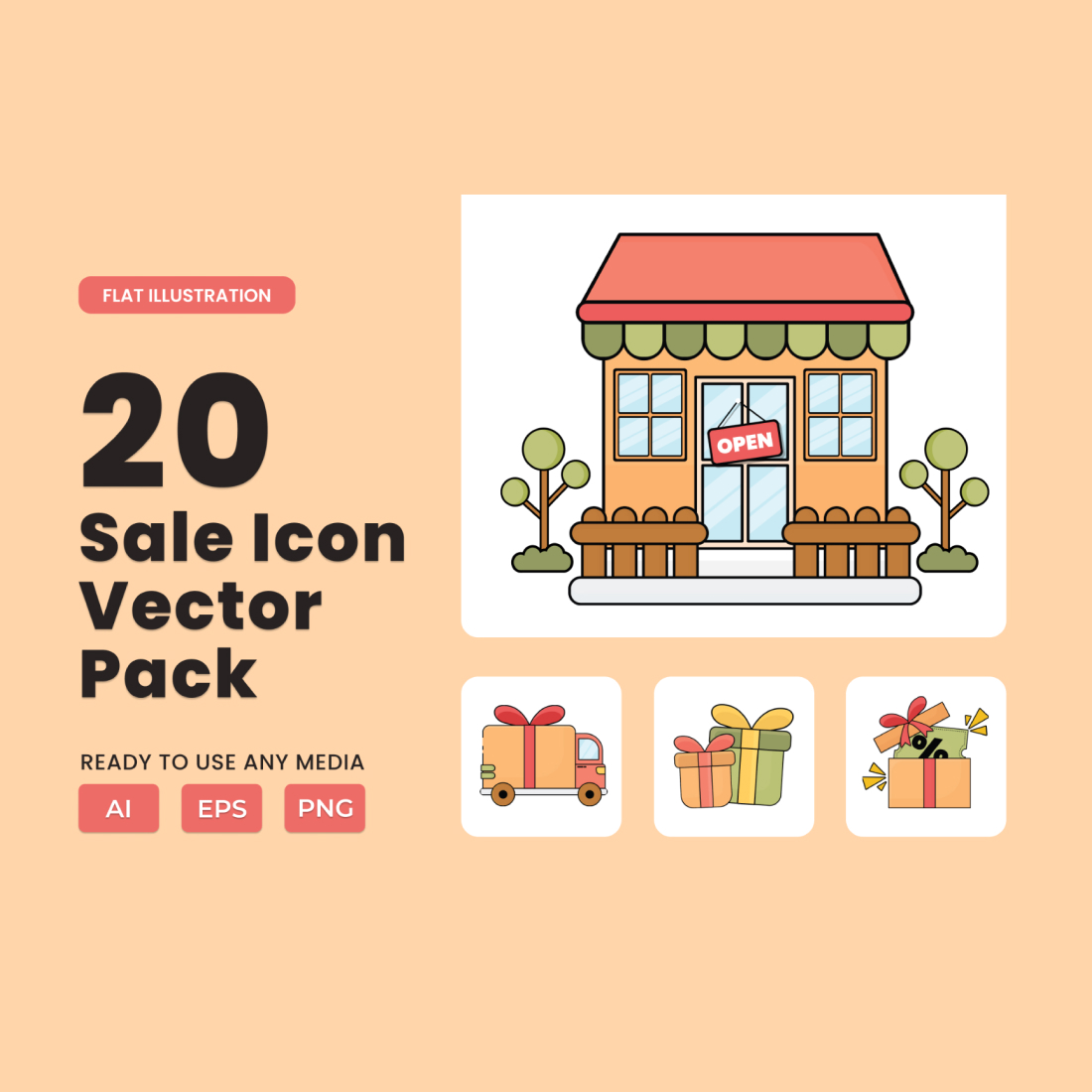 Sale 2D Icon Illustration Set Vol 3 preview image.