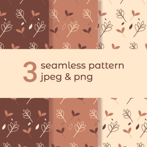 Warm and cozy, floral seamless pattern Made in 3 color options cover image.