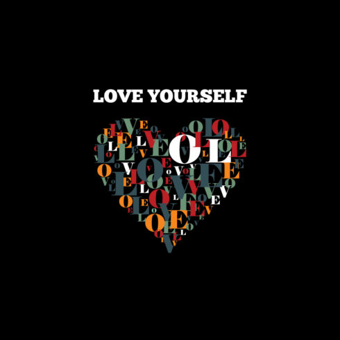 Love Yourself Fundraisings T-Shirt design cover image.