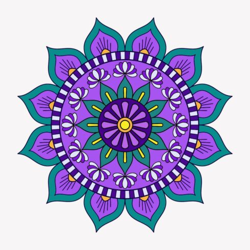 Simple Ornamental Mandala Design Coloring Book cover image.