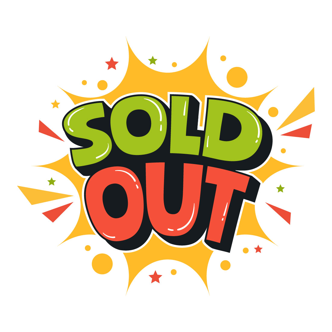 15 Sold Out Vector Illustration preview image.