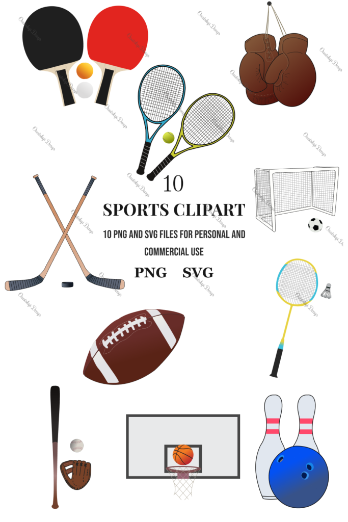 10 Sports Clipart in SVG and PNG format - MasterBundles