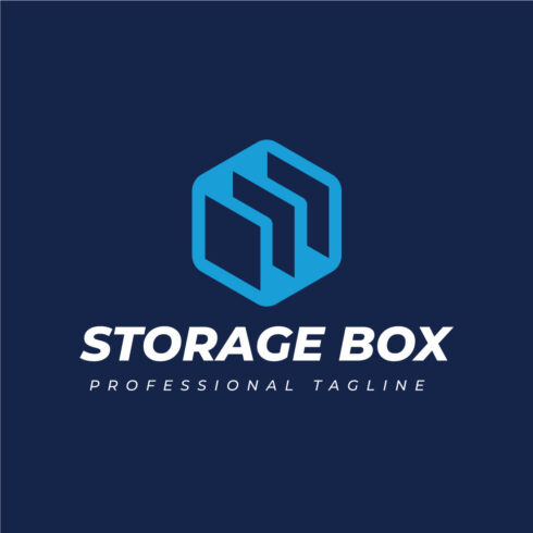 Storage Box Logo design template cover image.