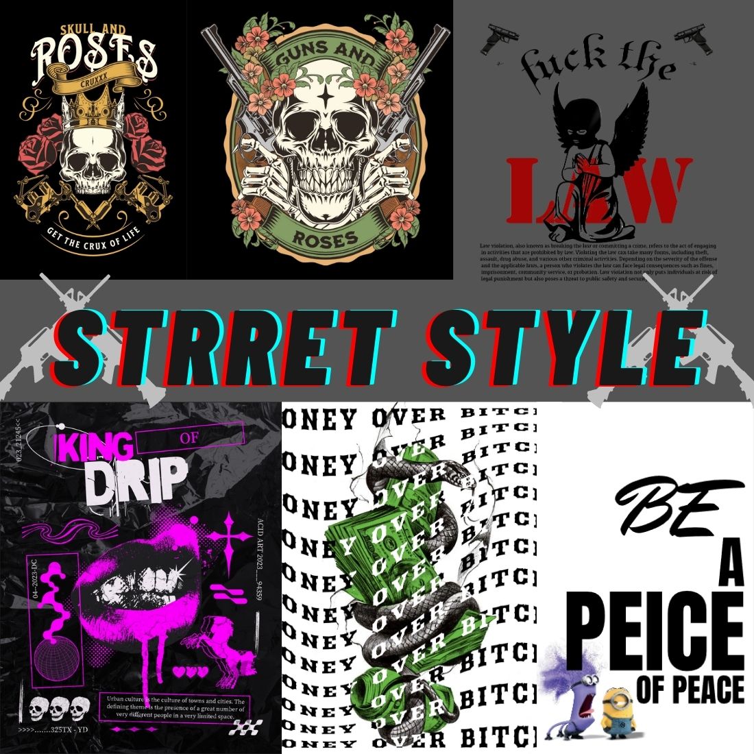 Street wear designs drippy and genz (10+1) preview image.