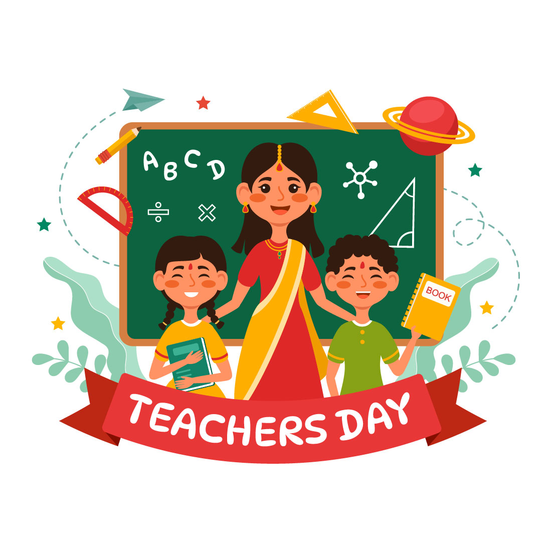 10 Teacher Day in India Illustration cover image.