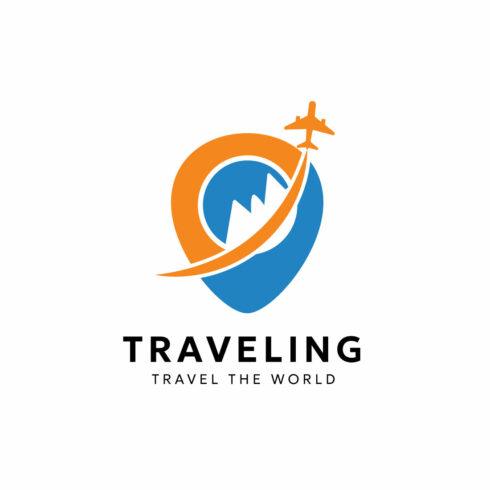 Travel world modern logo design cover image.