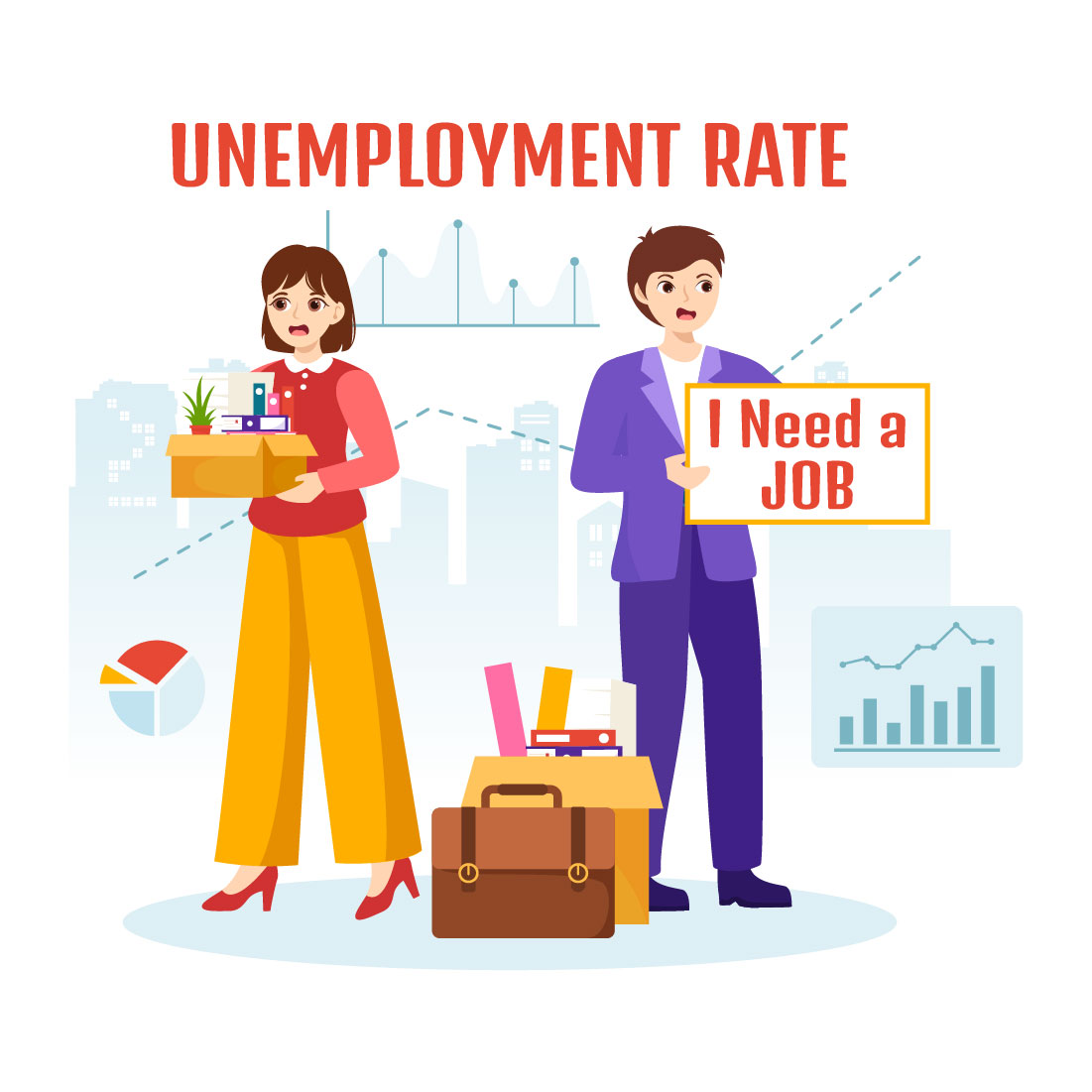 13 Unemployment Rate Illustration cover image.