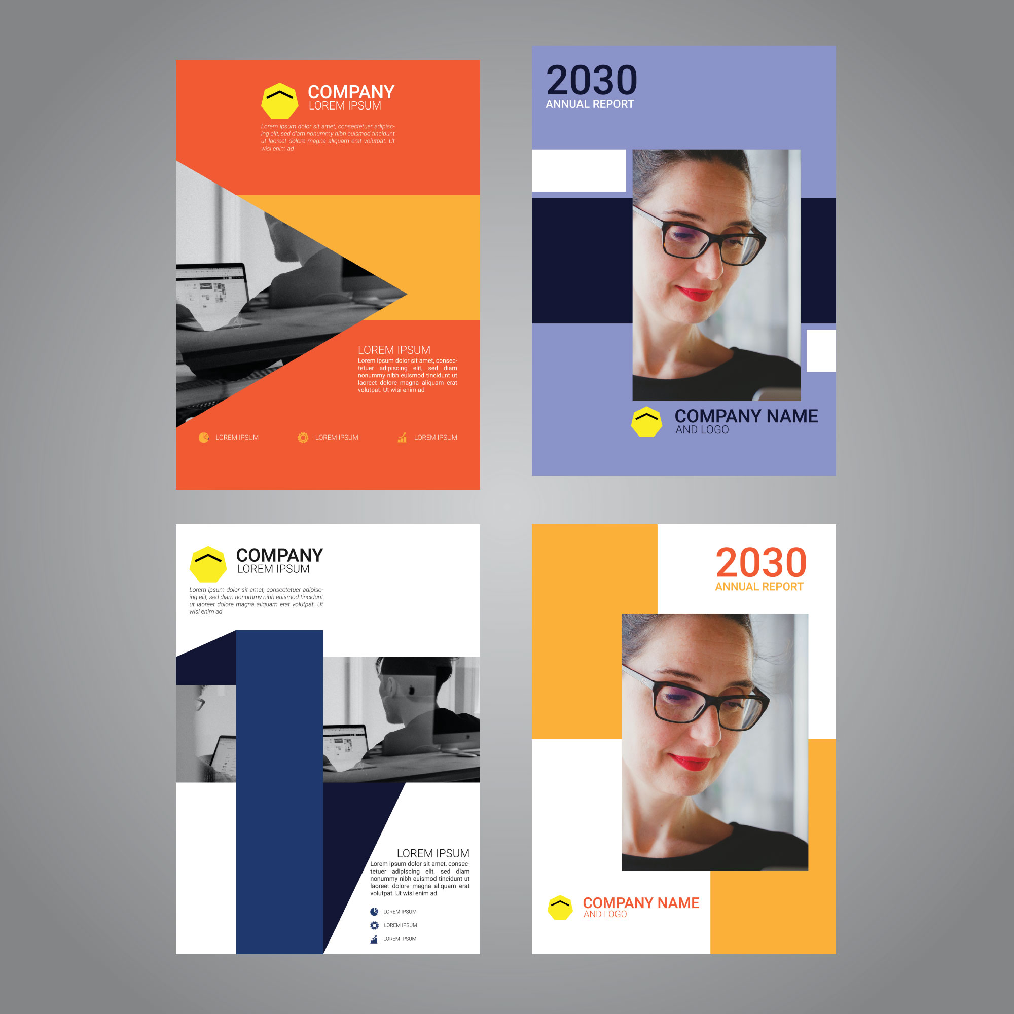 Cover design for an annual report, business magazine vector templates cover image.