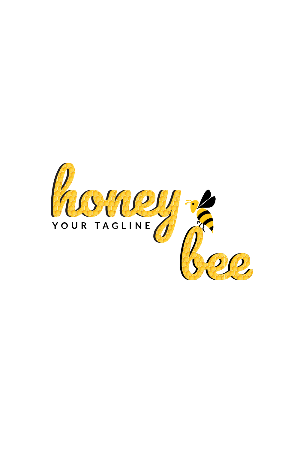 Honey Bee logo pinterest preview image.