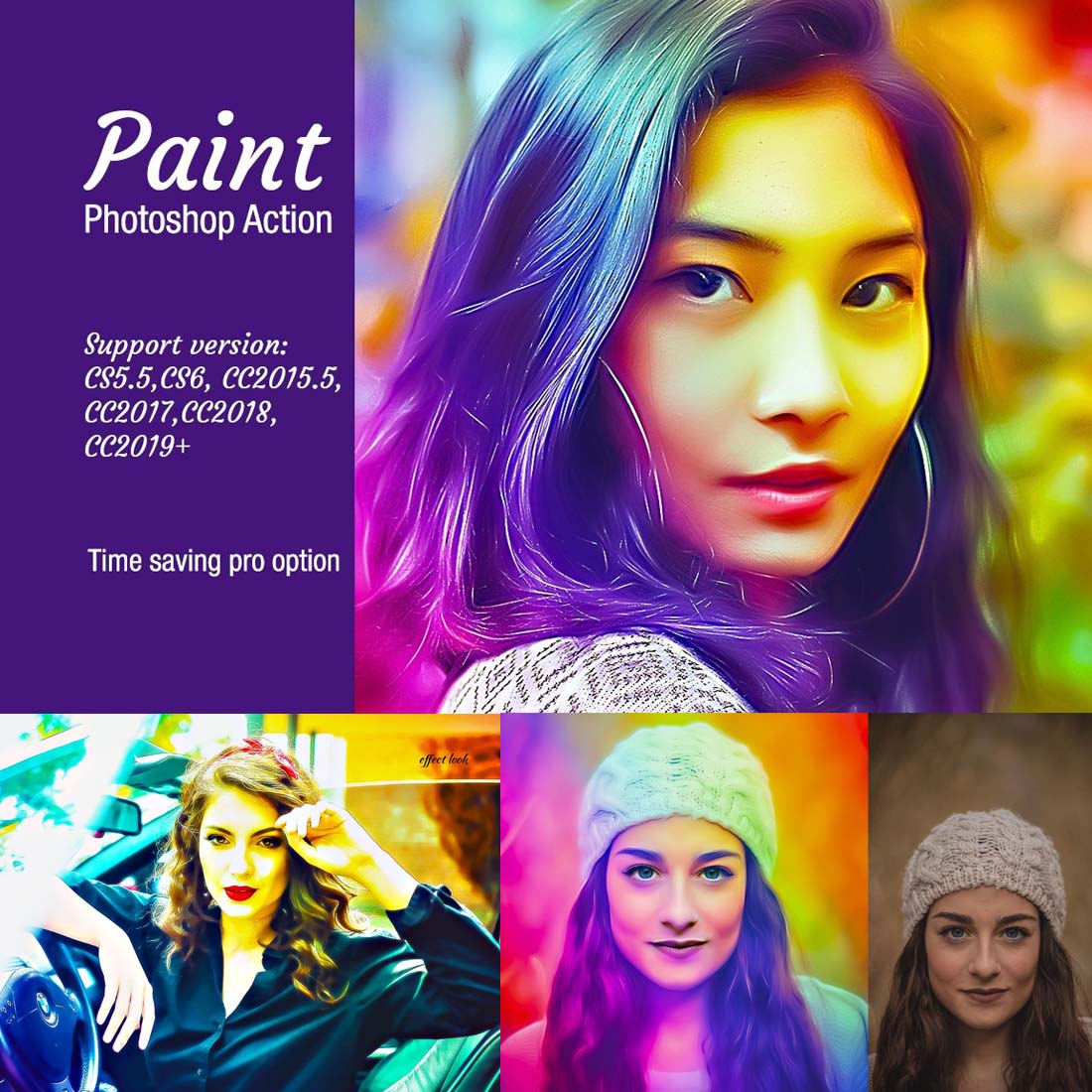 Paint Photoshop Action cover image.