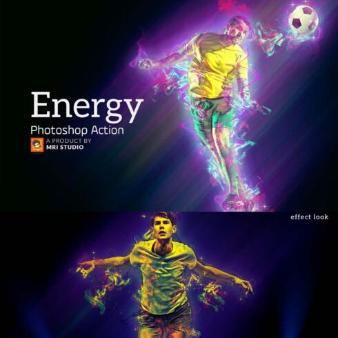 Energy Photoshop Action cover image.