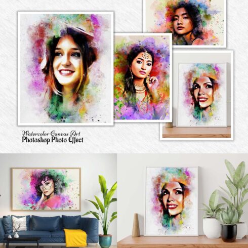 Watercolor Canvas Art Photo Effect cover image.