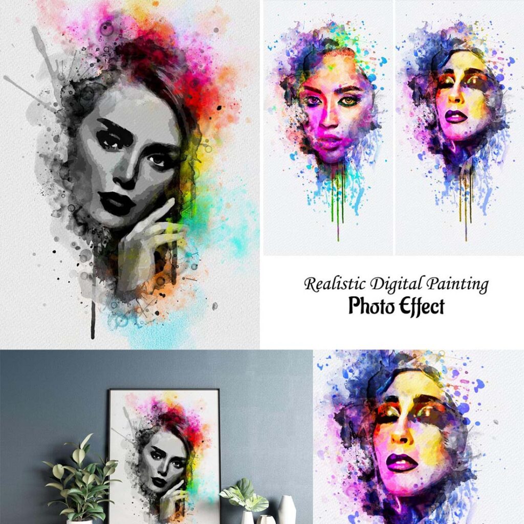 Realistic Digital Painting Effect MasterBundles