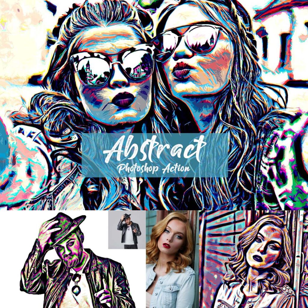 Abstract Photoshop Action - MasterBundles