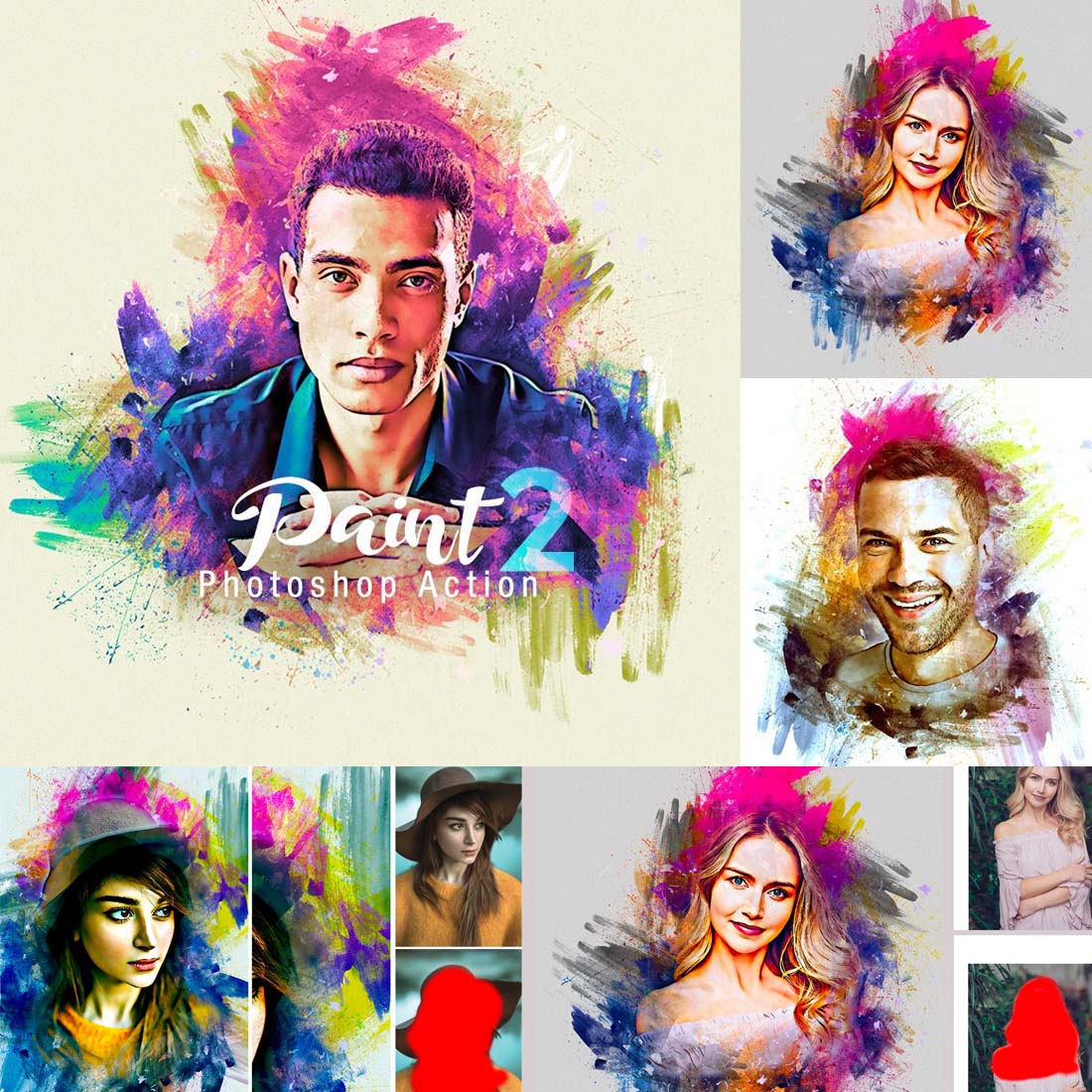 Paint Photoshop Action cover image.