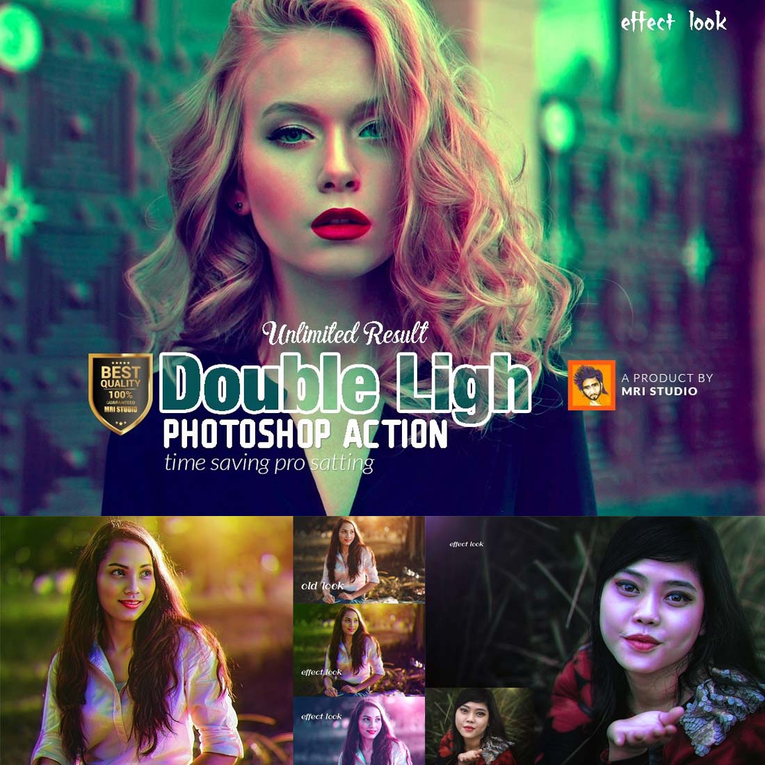 Double Light Photoshop Action cover image.