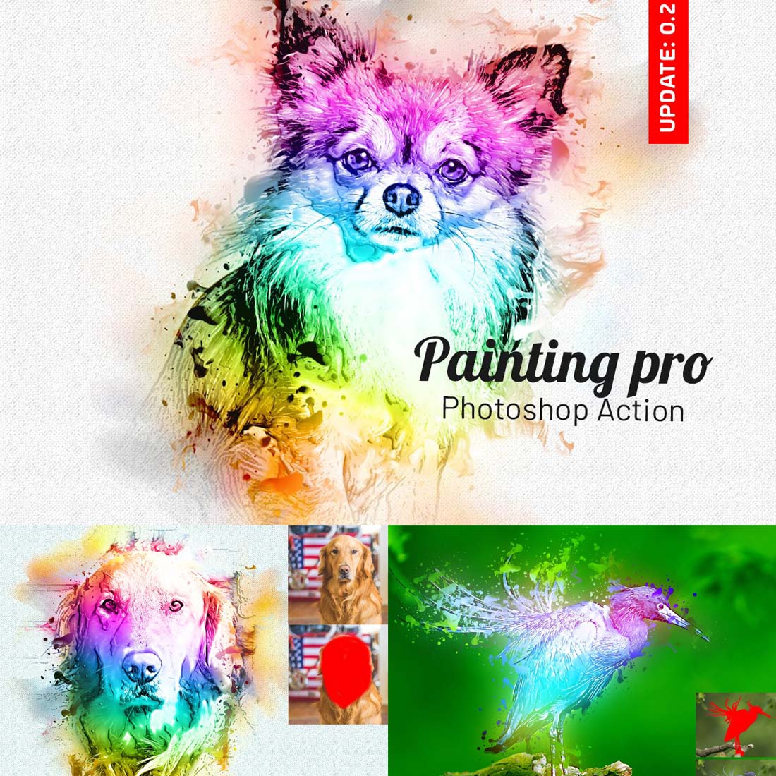 Painting Photoshop Action cover image.