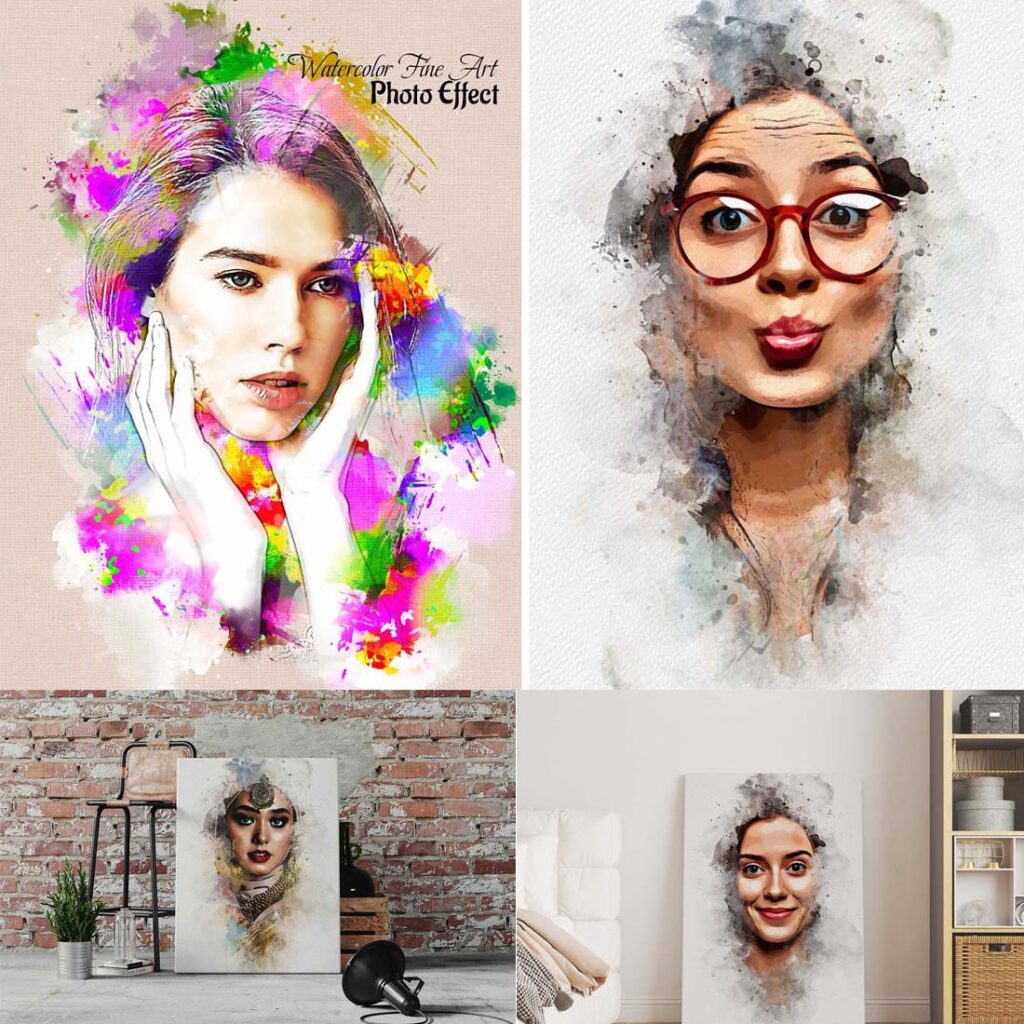 Watercolor Fine Art Photo Effect MasterBundles