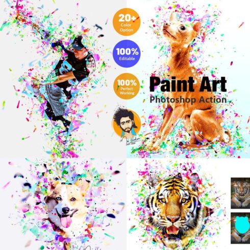 Paint Art Photoshop Action cover image.