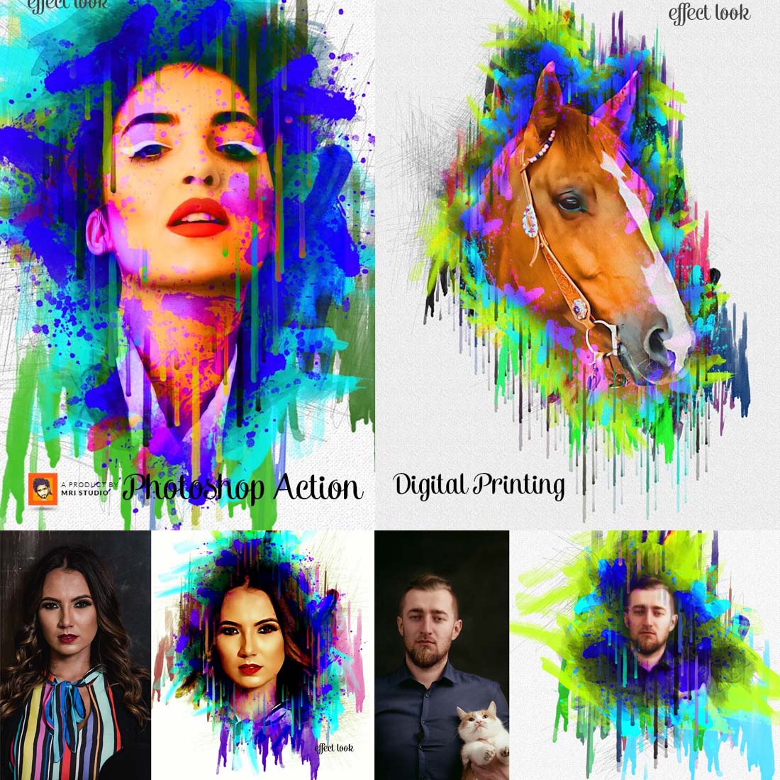 Digital Printing Photoshop Action cover image.