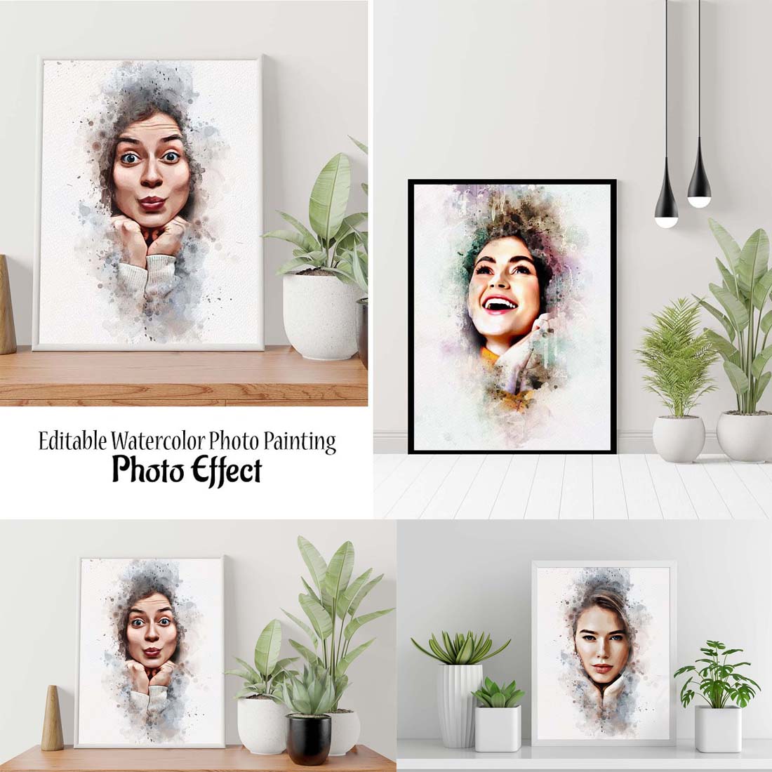 Editable Watercolor Painting Effect cover image.