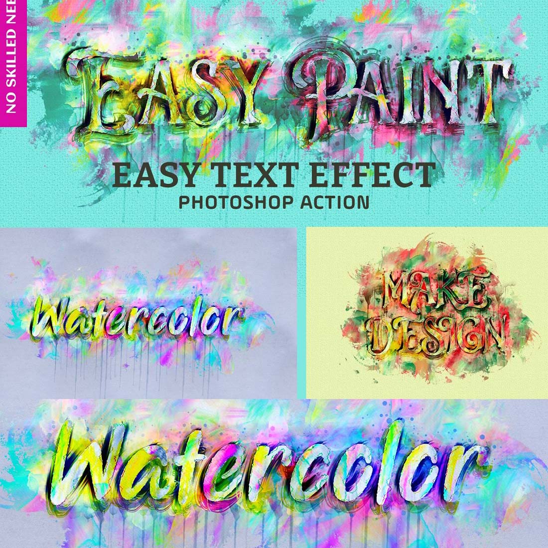 Watercolor Text Paint Plugin cover image.