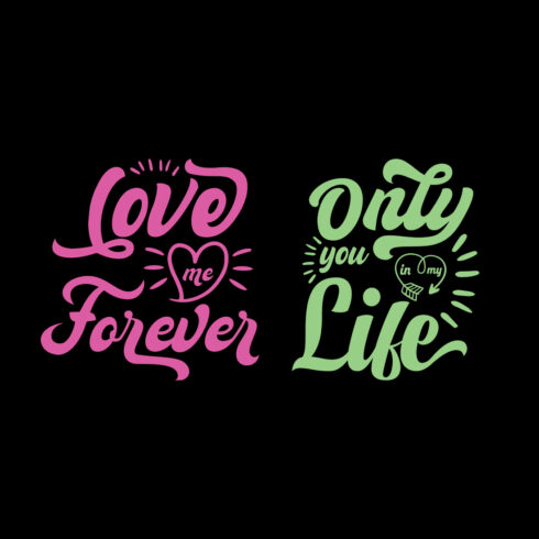 Love typography t-shirt design cover image.