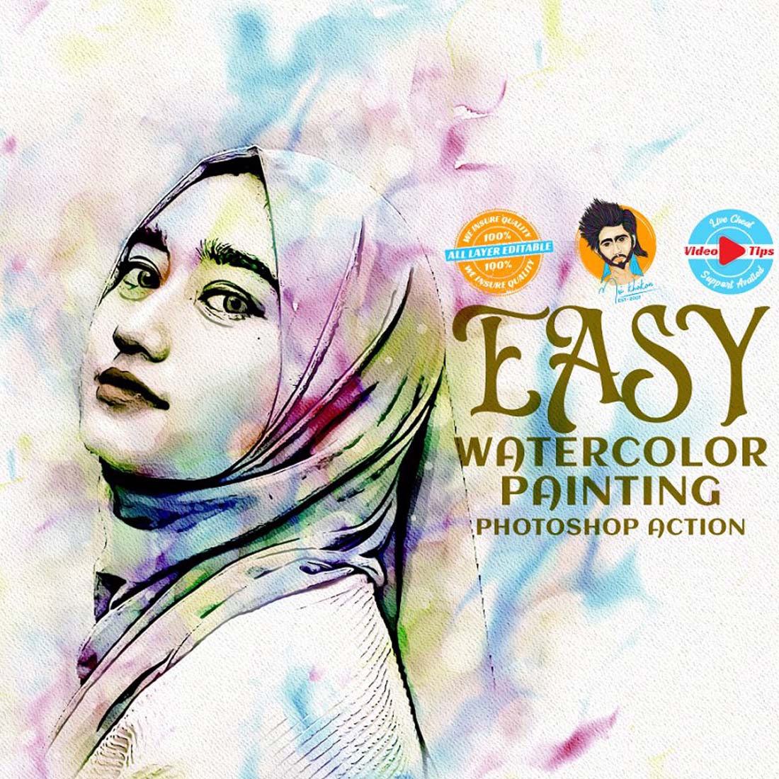 Easy Watercolor Painting cover image.